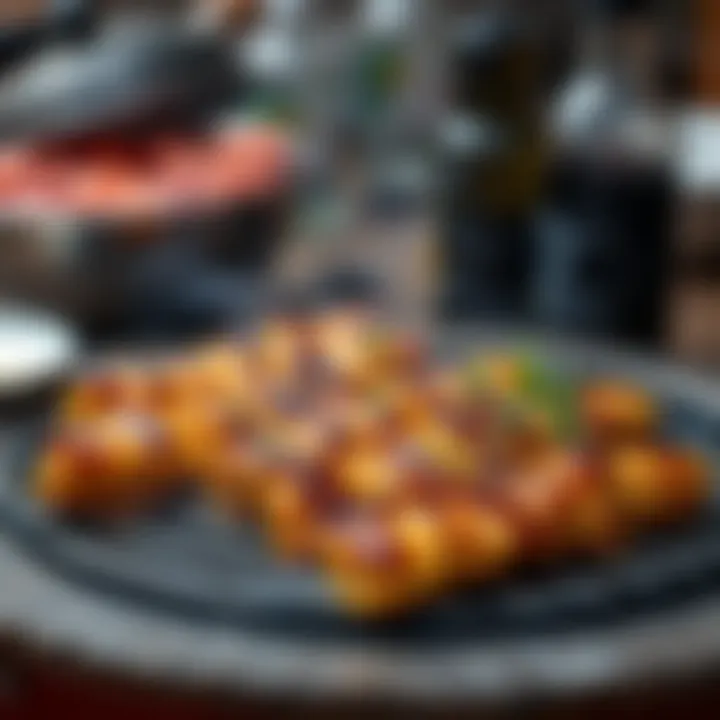 Grilling Tradition: Adana Kebap Smoky grill with Adana kebap cooking