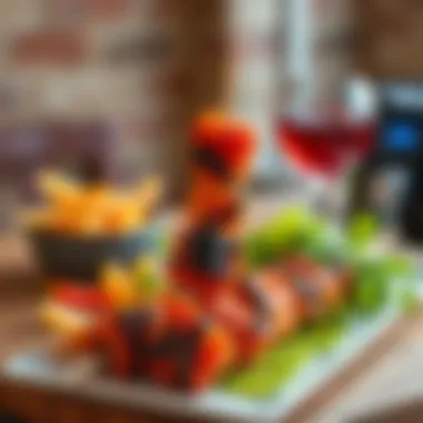 A beautifully plated airfryer kebab dish