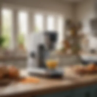 An elegant kitchen showcasing the Arçelik kneading machine in use