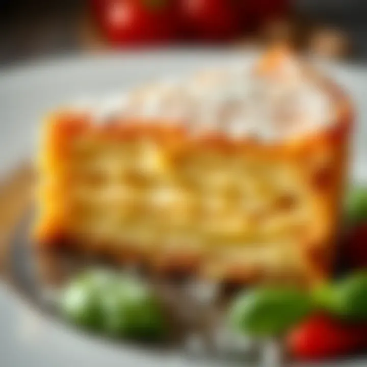 A close-up of a slice of Aslan Pastası revealing its rich texture