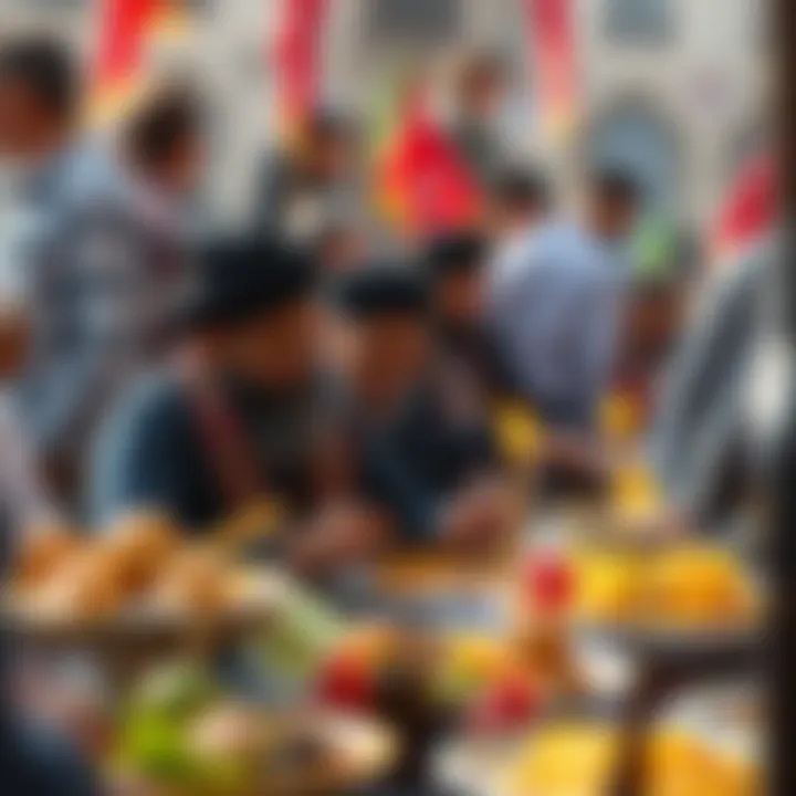 Participants in a communal Ashura gathering