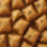 Golden layers of baklava showcasing its flaky texture