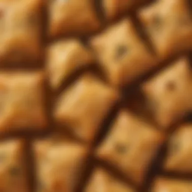 Golden layers of baklava showcasing its flaky texture