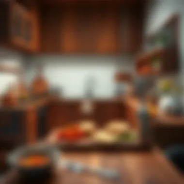 A beautifully designed wooden kitchen showcasing safety and design elements