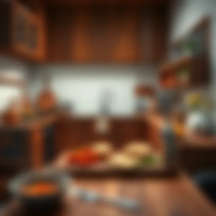 A beautifully designed wooden kitchen showcasing safety and design elements