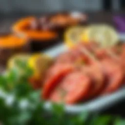 A beautifully arranged platter of Bez Sucuk, showcasing its rich colors and textures.