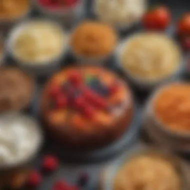 Close-up of ingredients used in BİM cakes