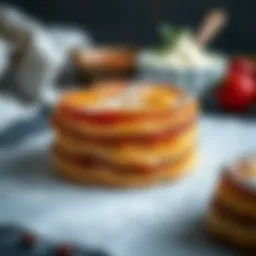 Flaky pastry layers ready for baking