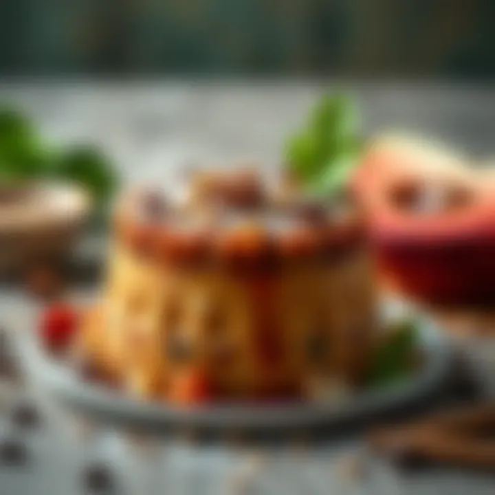 An exquisite helva dish garnished with nuts and spices