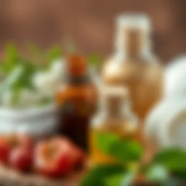 Natural ingredients for skincare with plant oils