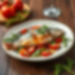 Elegant presentation of Cipura fish plated with herbs