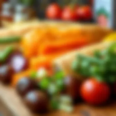 A close-up of fresh ingredients used in döner preparation, highlighting quality and freshness