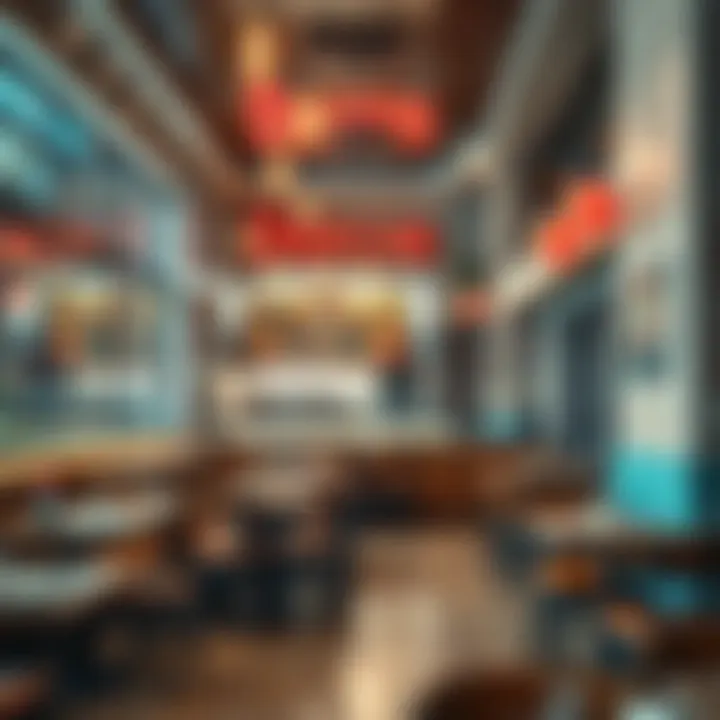 The inviting interior of Doyum Döner Cafe showcasing its modern decor and warm ambiance