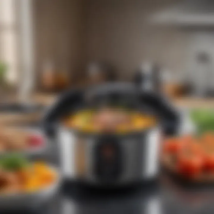 Elegant Fissler pressure cooker showcasing its sleek design