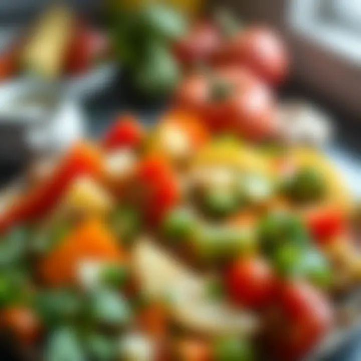 A vibrant display of fresh vegetables for oven casserole preparation