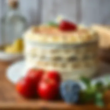 Traditional ingredients used in making a wedding cake