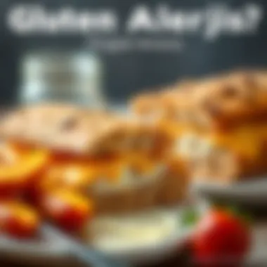 Visual representation of gluten allergy symptoms