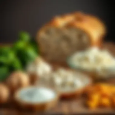 Ingredients for a gluten-free bread recipe