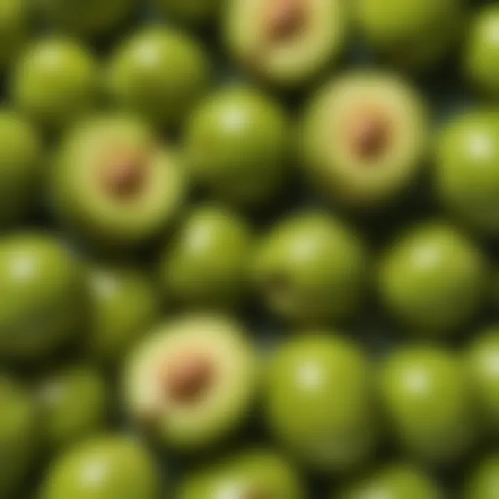 Nutritional chart of green plums