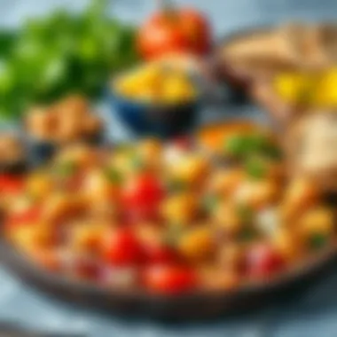 Flavorful Ingredients for Iftar Meal An array of flavorful ingredients for a vibrant iftar meal