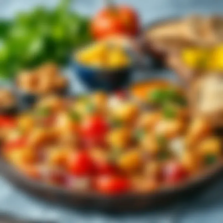 Flavorful Ingredients for Iftar Meal An array of flavorful ingredients for a vibrant iftar meal