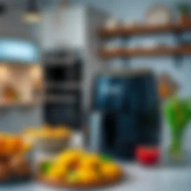 Stylish Kitchen with Hutt Airfryer Elegant kitchen setup featuring the Hutt Double Chamber Airfryer