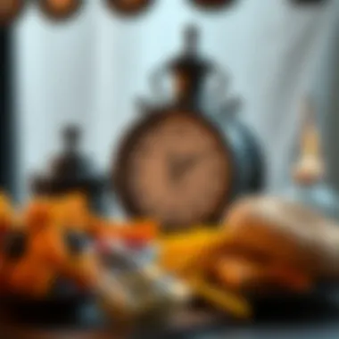 Clock showing the time for iftar