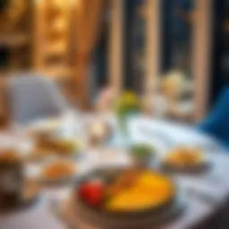 A beautifully set dining table for Iftar