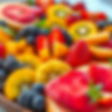 Colorful fruit platter for a refreshing breakfast