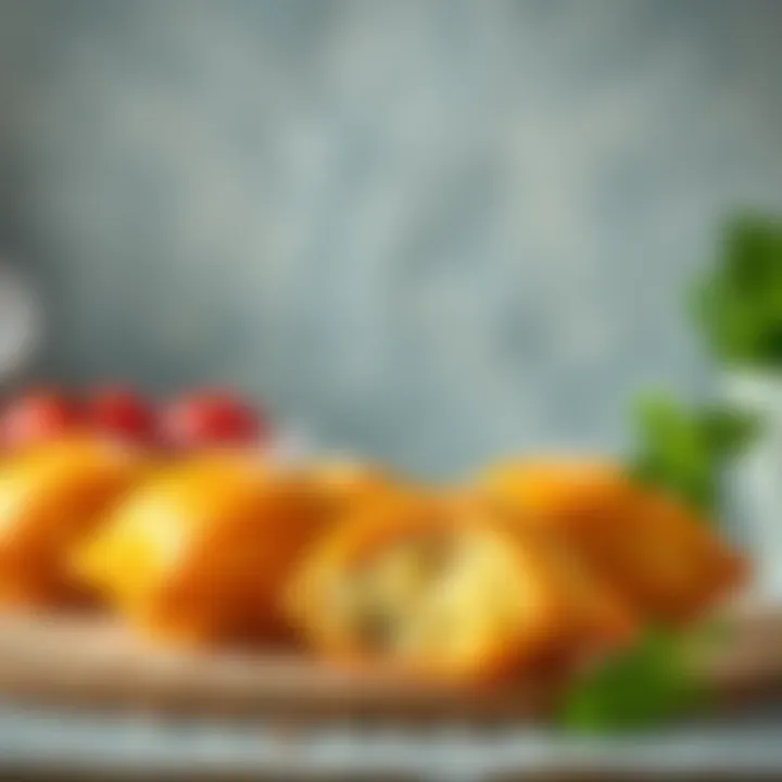 Golden airfryer pastries ready to eat