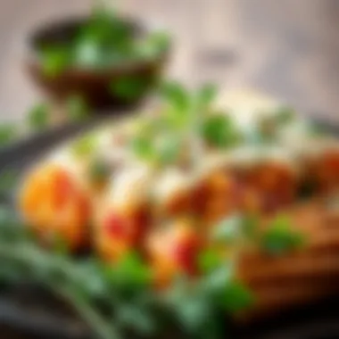 Garnished Kavurma with herbs and spices