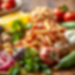 Selection of fresh ingredients for Kavurma