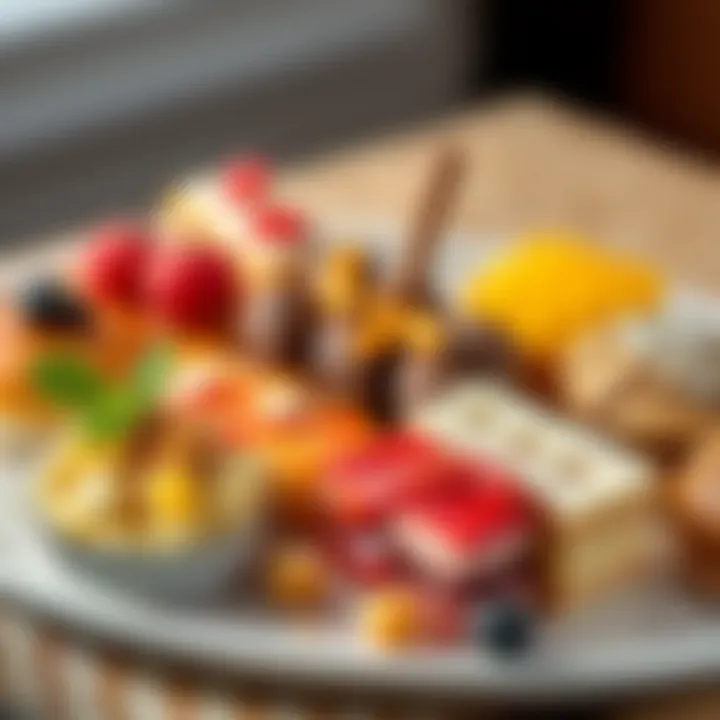 A vibrant assortment of Turkish desserts showcasing various flavors and textures.