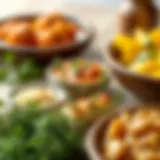 A vibrant display of Kısnis herb alongside traditional Turkish dishes