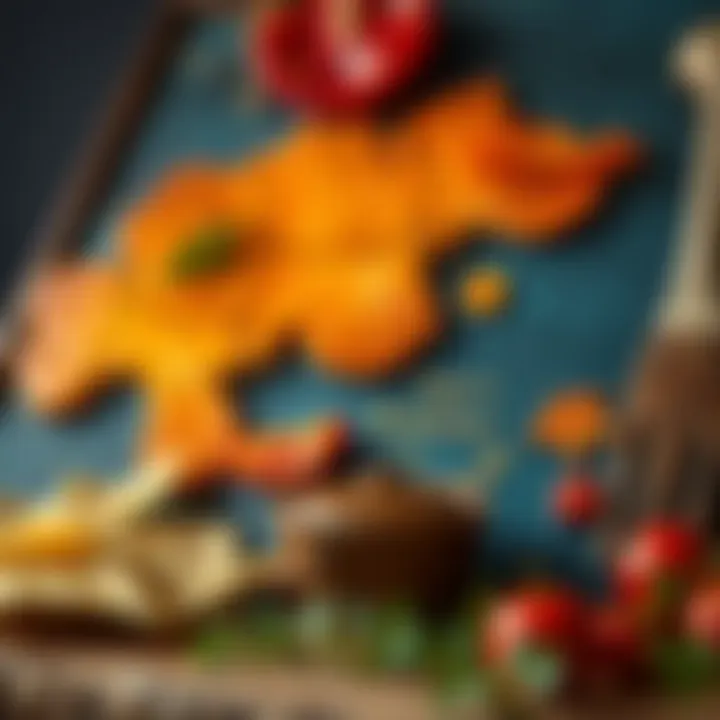 The Historical Journey of Kokoreç An ancient map highlighting the historical roots of kokoreç in Turkish cuisine