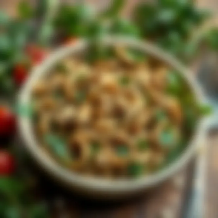 A bowl of dried cennet hurması surrounded by fresh herbs