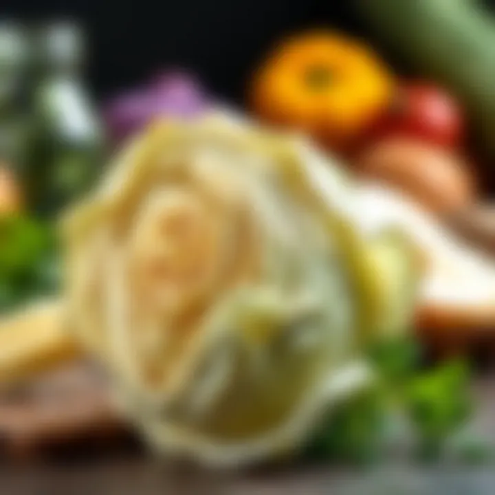 Fresh cabbage head for soup preparation