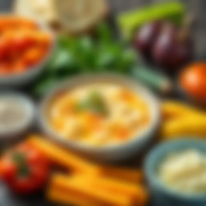 Nutritious ingredients laid out for cabbage soup