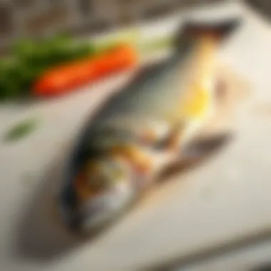 Fresh Levrek Ready for Cleaning Freshly caught Levrek fish on a clean surface