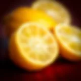 Lemon showcasing its vibrant color and texture