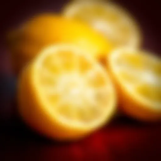 Lemon showcasing its vibrant color and texture