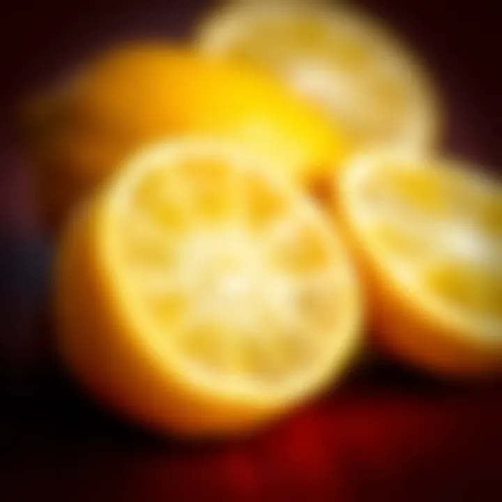 Lemon showcasing its vibrant color and texture