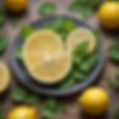 Nutritional values of lemon and lemon balm