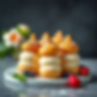 Elegant Profiterole Dessert Arrangement Elegant profiterole dessert arrangement