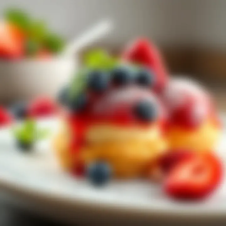 Gourmet Profiteroles with Fresh Berries Gourmet profiteroles garnished with fresh berries