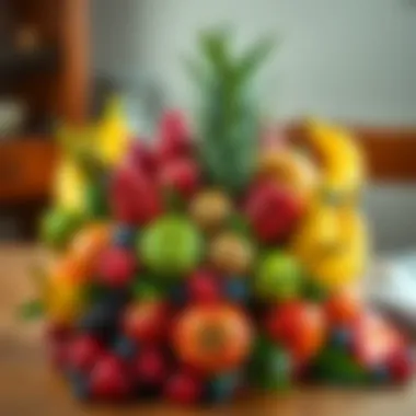 Creative use of fruit in a decorative centerpiece