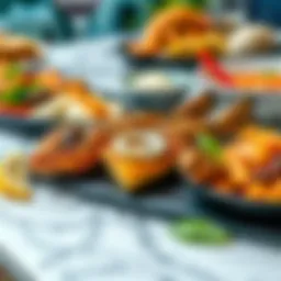 A selection of exquisite seafood dishes served at Midyeci Yasin