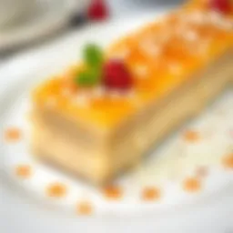 A traditional Turkish dessert showcasing the rich texture of milk halva.