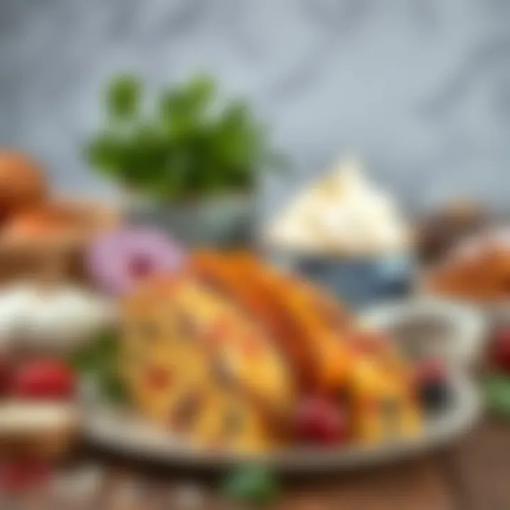 Artistic Ingredients Arrangement Artistic arrangement of ingredients for the mosaic cake recipe