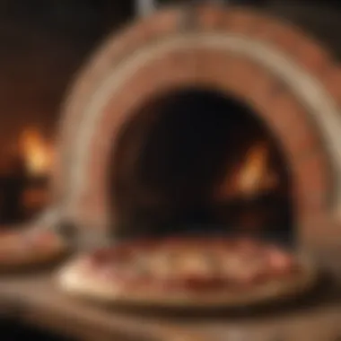 Baking Neapolitan pizza in a wood-fired oven